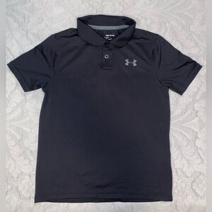 Boys UNDER ARMOUR Black Polo Shirt size:YSM
